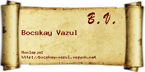 Bocskay Vazul névjegykártya